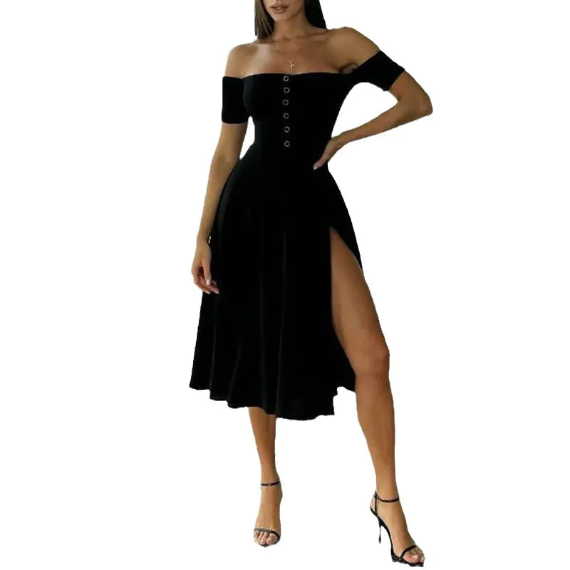 2023 Summer Women&#39;s Elegant Loose Solid Dress