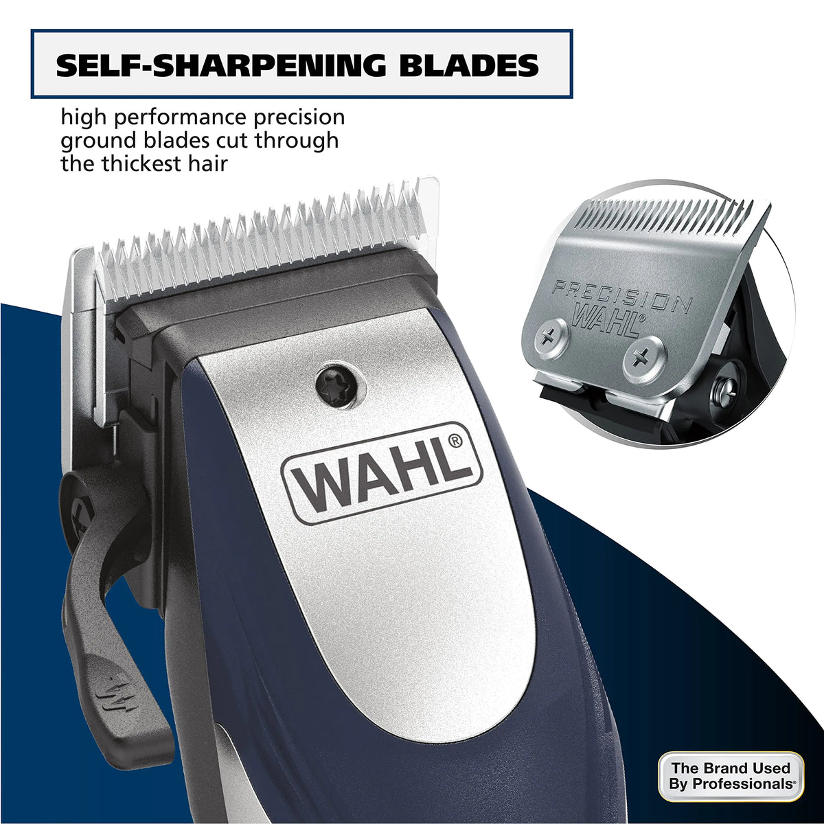 Wahl Lithium Ion Pro Rechargeable Cordless Hair Clippers for Men, Woman, &amp; Children with Smart Charge Technology for Convenient at Home Haircutting - Model 79470 Sliver 22 Piece Set