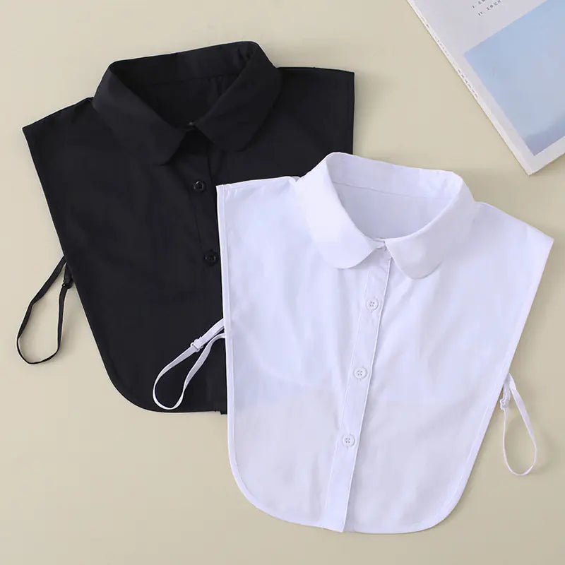 2023 Women&#39;s White Shirt Faux Collar Accessory