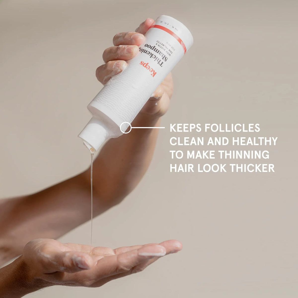 Keeps Hair Growth Shampoo and Conditioner Set - Treatment for Thinning Hair and Hair Regrowth - Men's Hair Products Infused with Biotin, Caffeine, &amp; Saw Palmetto Shampoo &amp; Conditioner Set