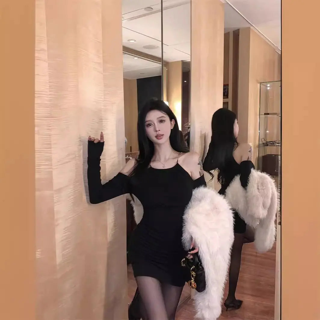 2020 Autumn New Women&#39;s Dress with Long Sleeves