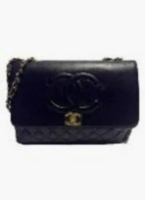 Flap with Top Black Lux Bag