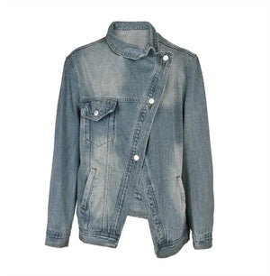 Irregular Wash Denim Coat