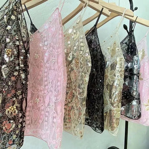 Women's Embroidered Sequin Beaded Sling