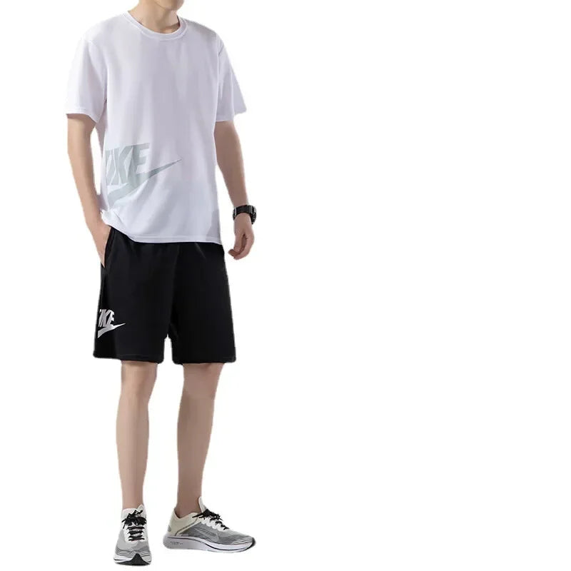Luxury Men's T-Shirt and Shorts Set for Teens (2 Pieces)