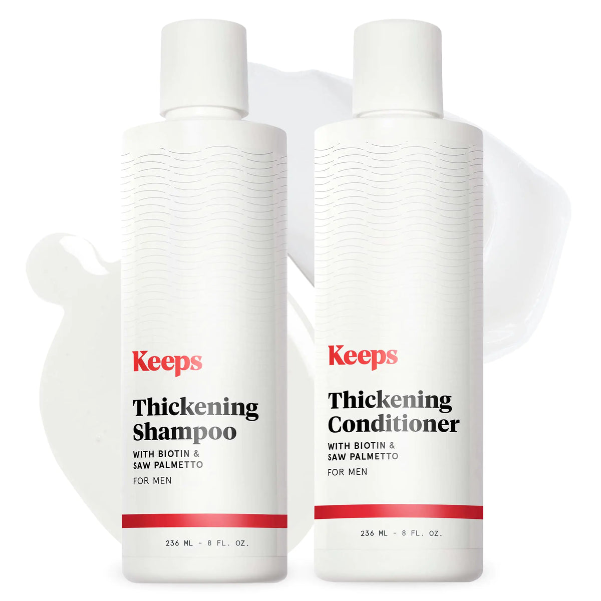 Keeps Hair Growth Shampoo and Conditioner Set - Treatment for Thinning Hair and Hair Regrowth - Men's Hair Products Infused with Biotin, Caffeine, &amp; Saw Palmetto Shampoo &amp; Conditioner Set