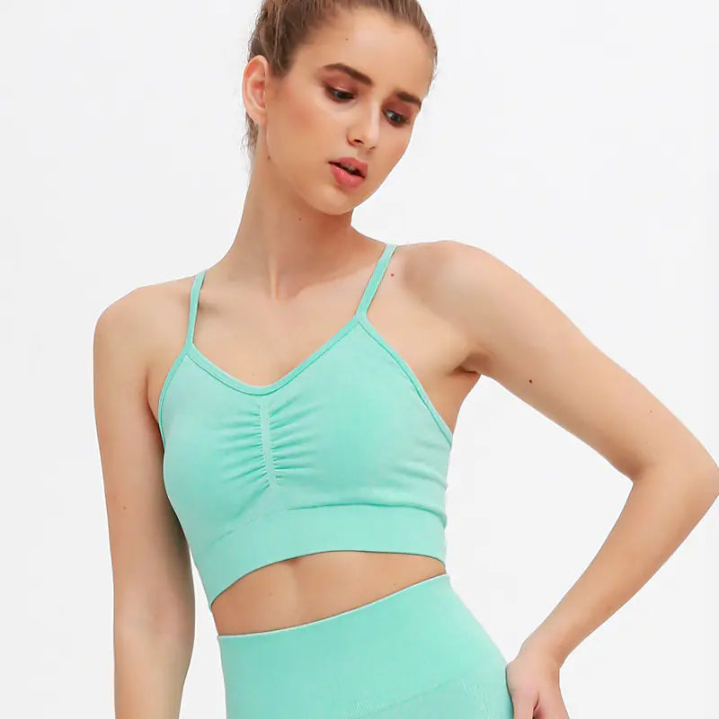 2020 New Cross-Border Yoga Outfit - Crop Top &amp; Bra