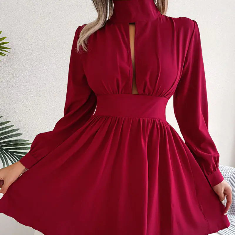 2023 Spring New Women&#39;s Elegant Solid Color Dress
