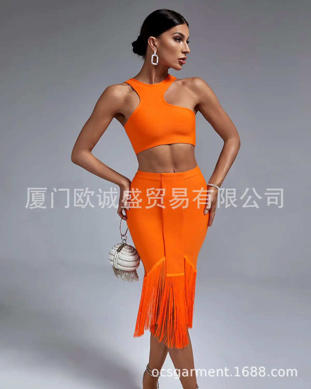 Fashionable Women's Irregular Sleeveless Top &amp; Skirt Set