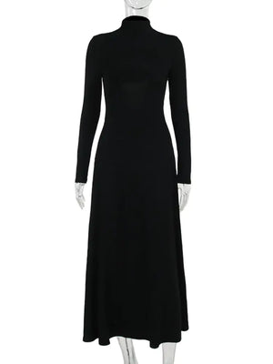 Women's Fashion Elegant Solid Color Dress