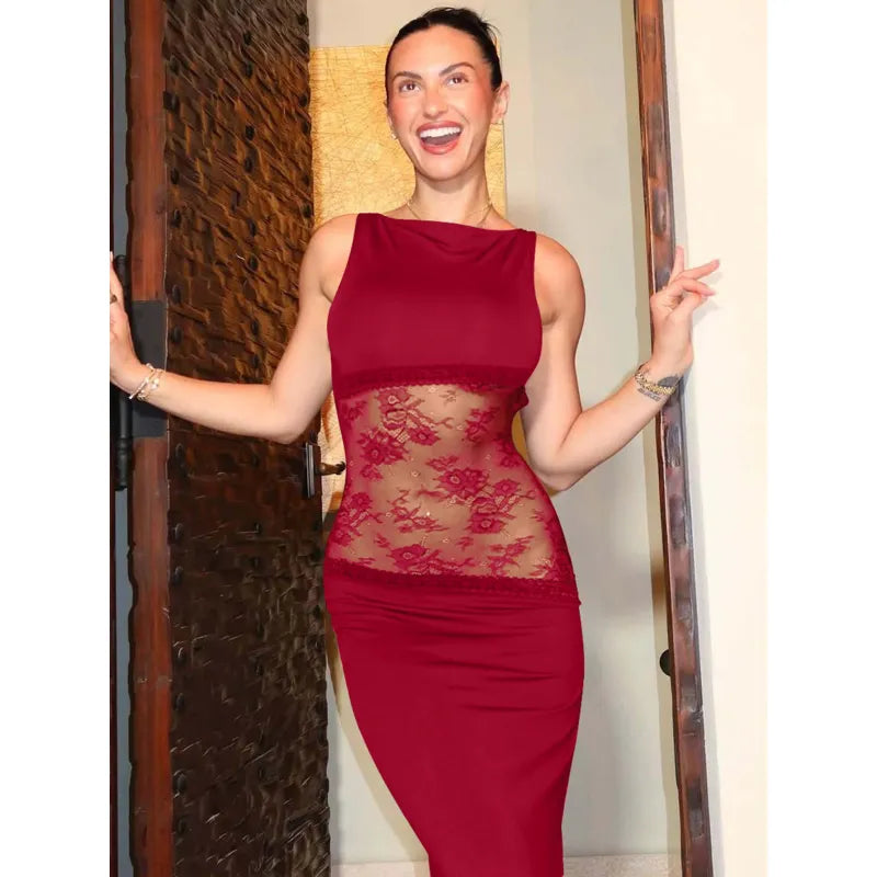 See-through Long Dress