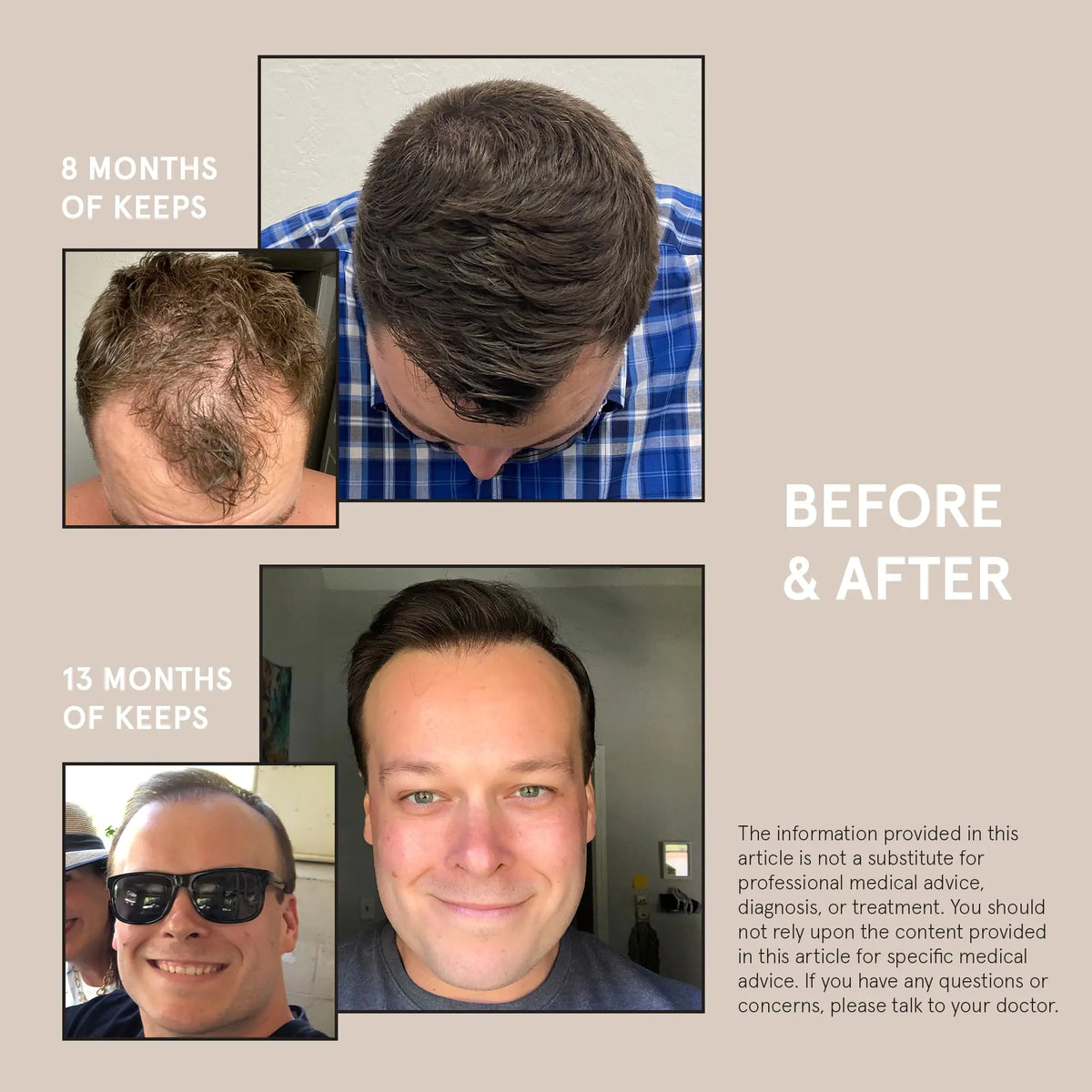 Keeps Hair Growth Shampoo and Conditioner Set - Treatment for Thinning Hair and Hair Regrowth - Men's Hair Products Infused with Biotin, Caffeine, &amp; Saw Palmetto Shampoo &amp; Conditioner Set