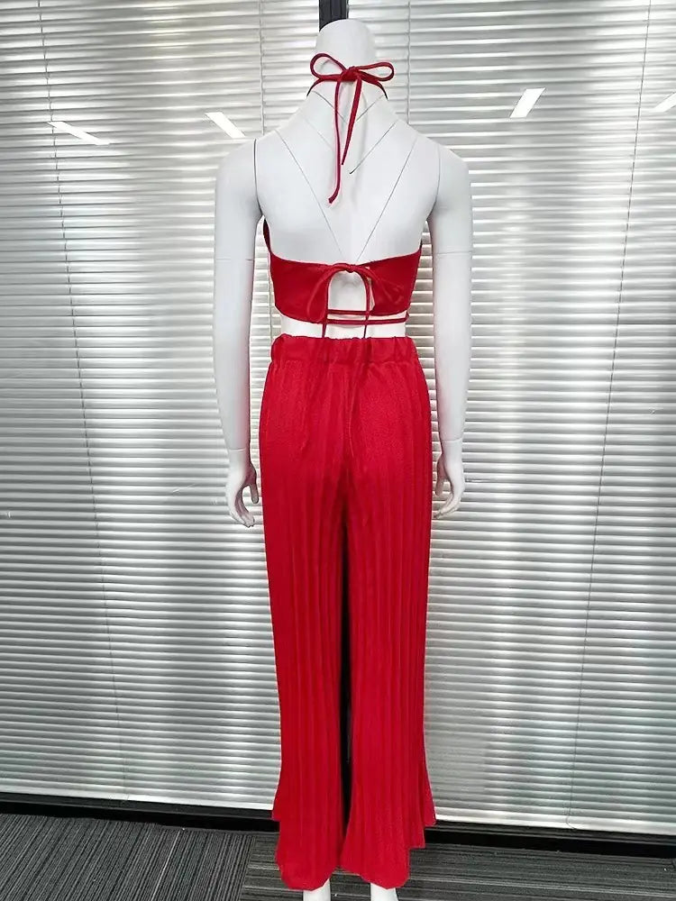 2023 Spring Women&#39;s Fashion Solid Color Top &amp; Skirt Set