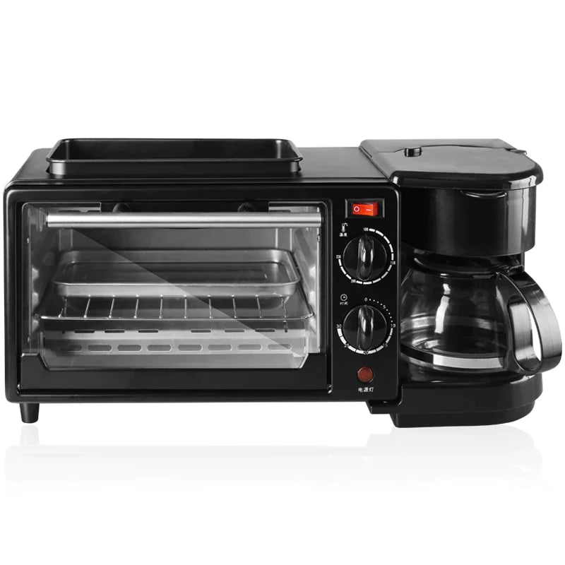 3-in-1 Breakfast Machine: Coffee Maker &amp; Toaster