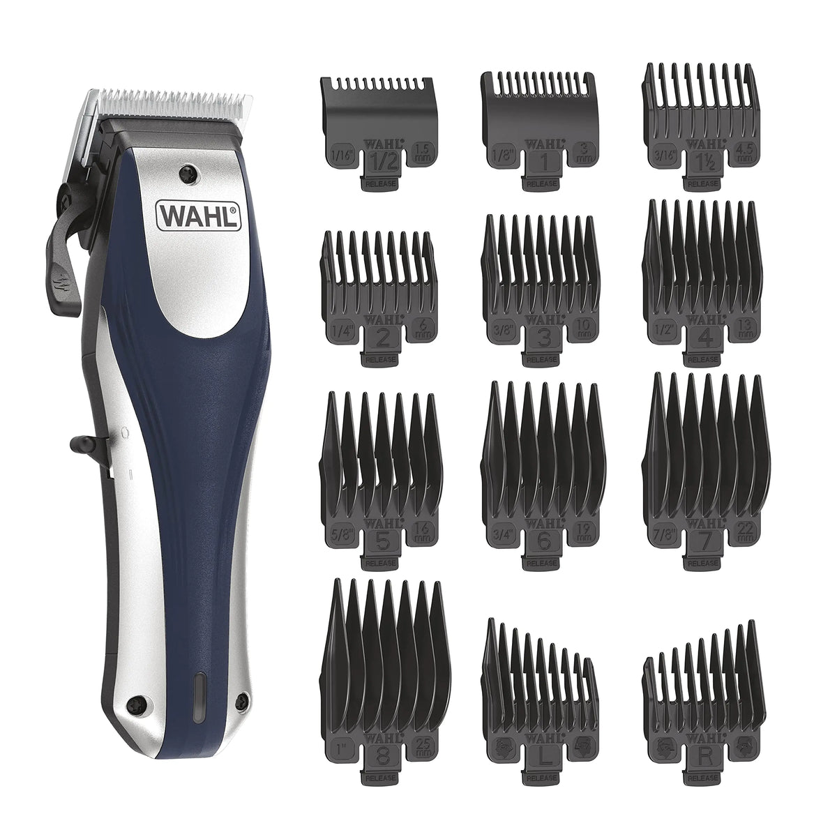 Wahl Lithium Ion Pro Rechargeable Cordless Hair Clippers for Men, Woman, &amp; Children with Smart Charge Technology for Convenient at Home Haircutting - Model 79470 Sliver 22 Piece Set