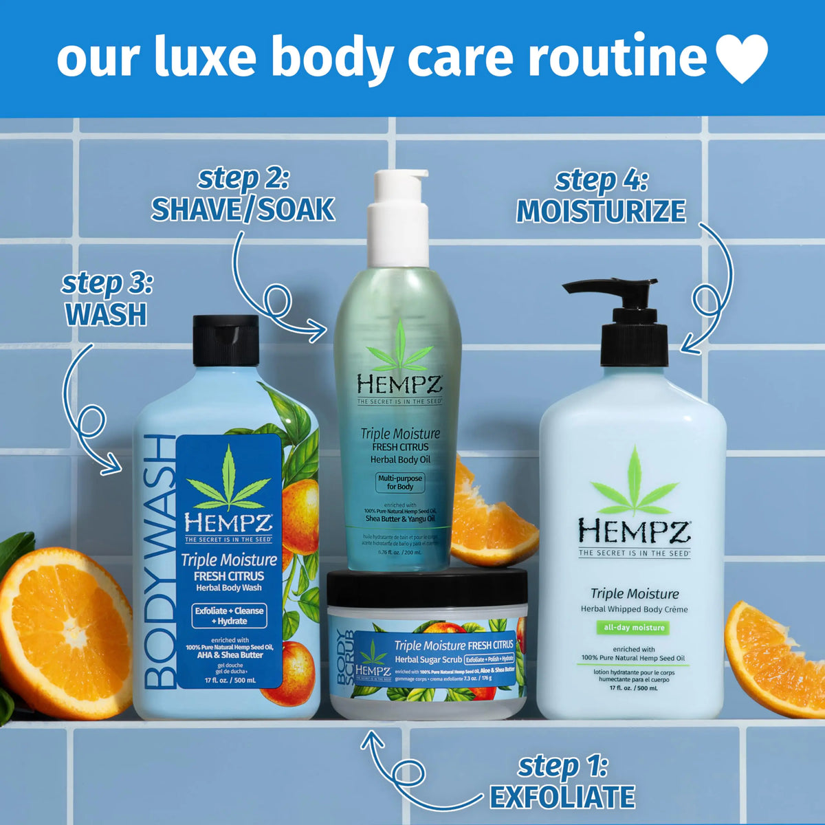 HEMPZ Triple Moisture Body Moisturizer, 17 Oz – Hydrating Lotion Rich with Minerals, Vitamin C, &amp; Hempseed Oil to Nourish &amp; Repair Extremely Dry or Sensitive Skin for Body 17 Fl Oz (Pack of 1)