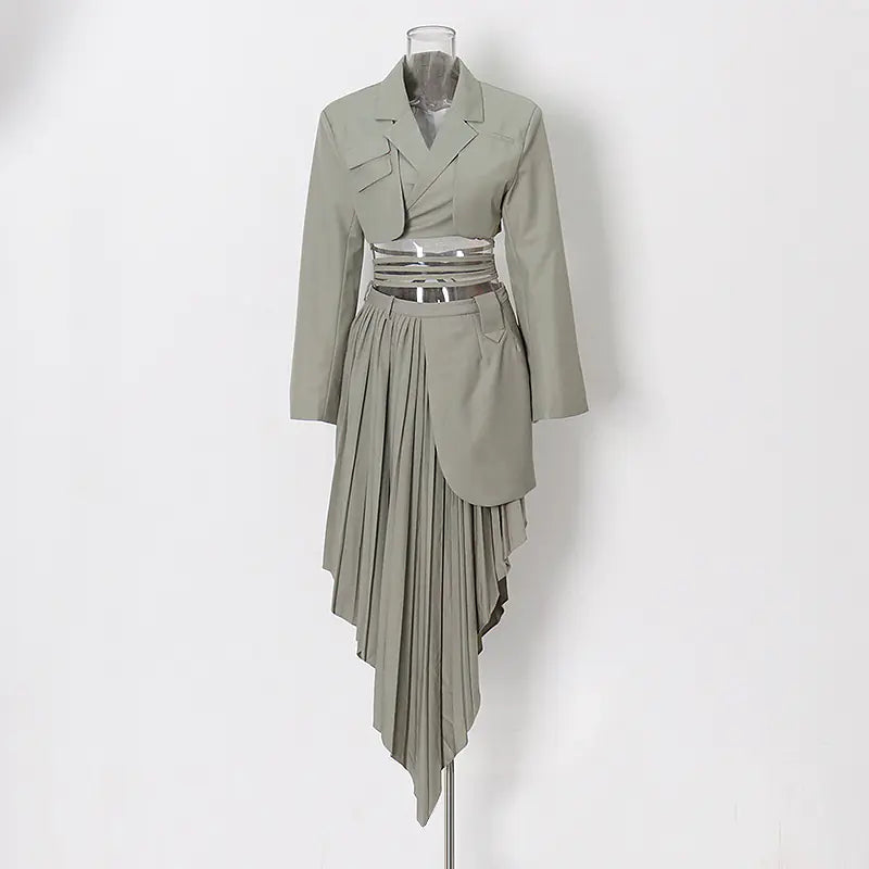 2024 Spring Women&#39;s Two-Piece Suit with Skirt Set