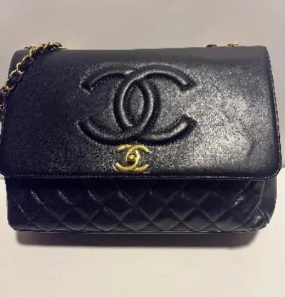 Flap with Top Black Lux Bag