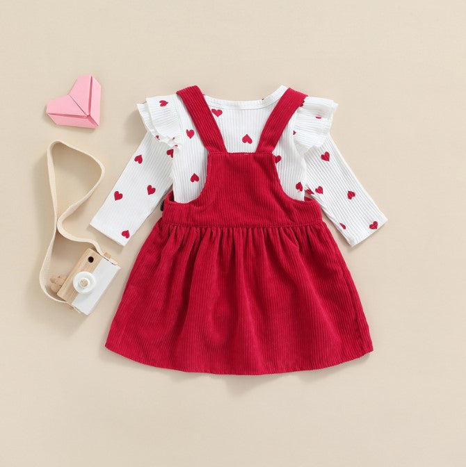 Baby Girl Valentine&#39;s Day Suit Heart Size