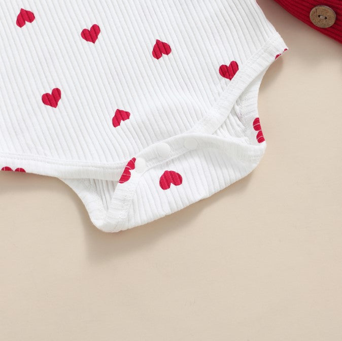 Baby Girl Valentine&#39;s Day Suit Heart Size
